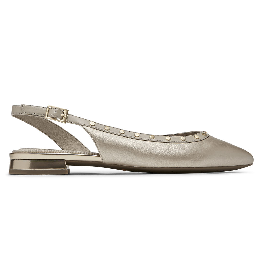 Rockport Singapore Womens Slingback - Total Motion Zuly Studded Grey - LT1065839